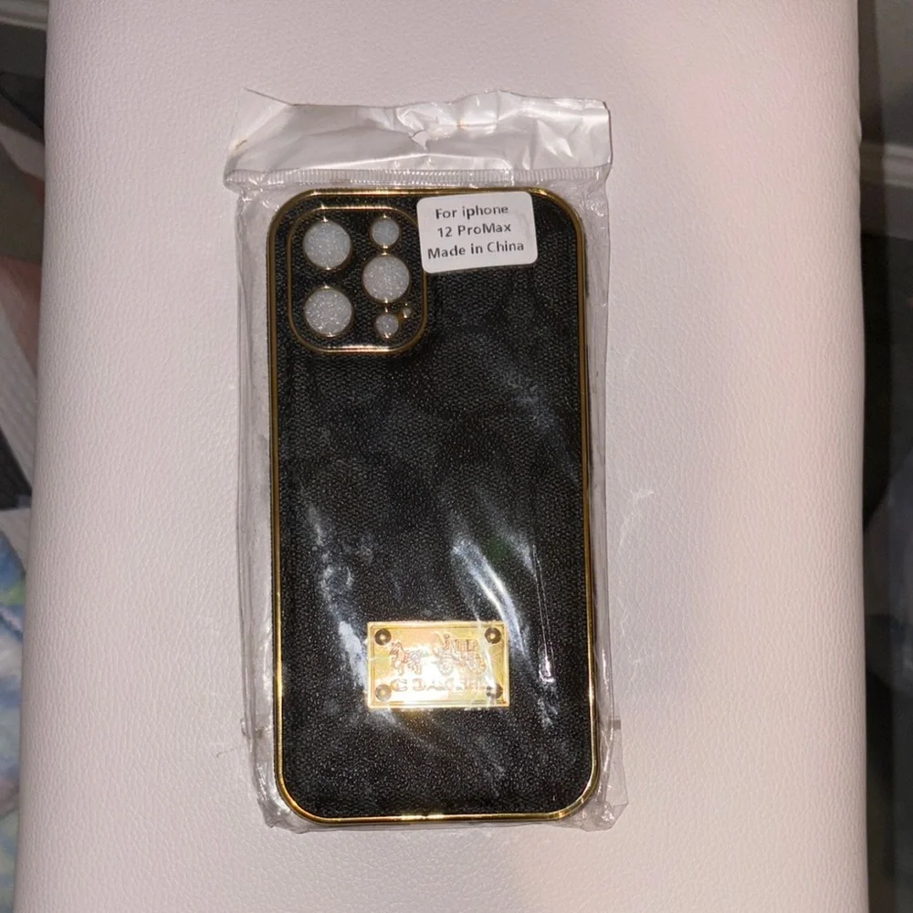 Luxury Black and Gold Phone Case for iPhone 12 Pro Max